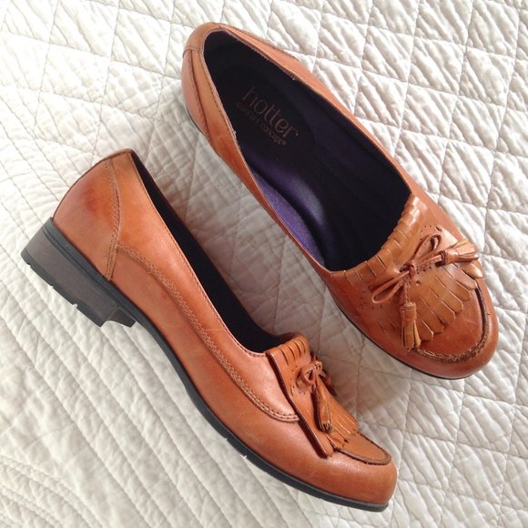 hotter Shoes - Kiltie Style Leather Loafers